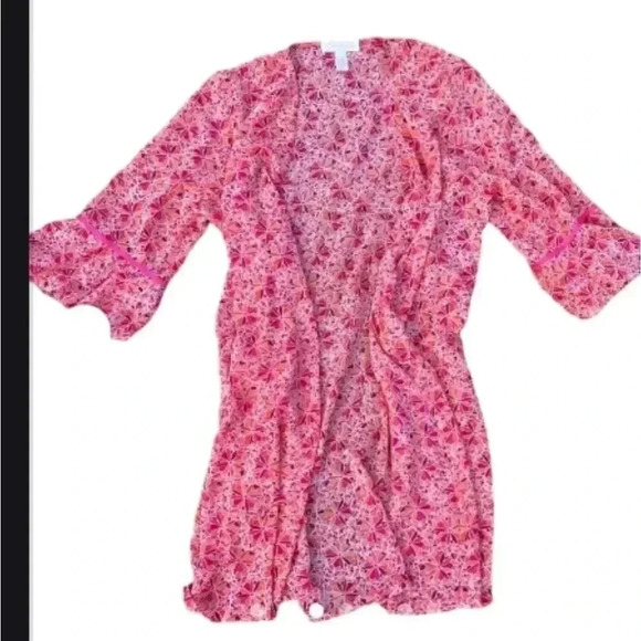 Oscar de la Renta Other - OSCAR DELA RENTA Pink Label Duster Bellsleeve Size L